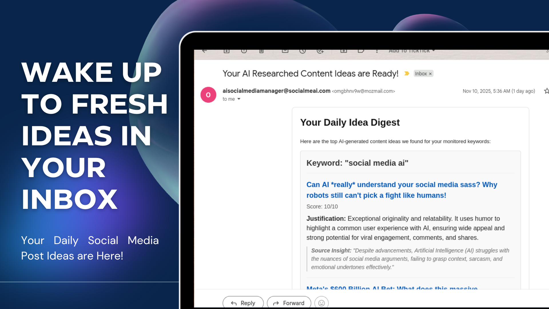 AI-Researched Social Media Post Ideas gallery image