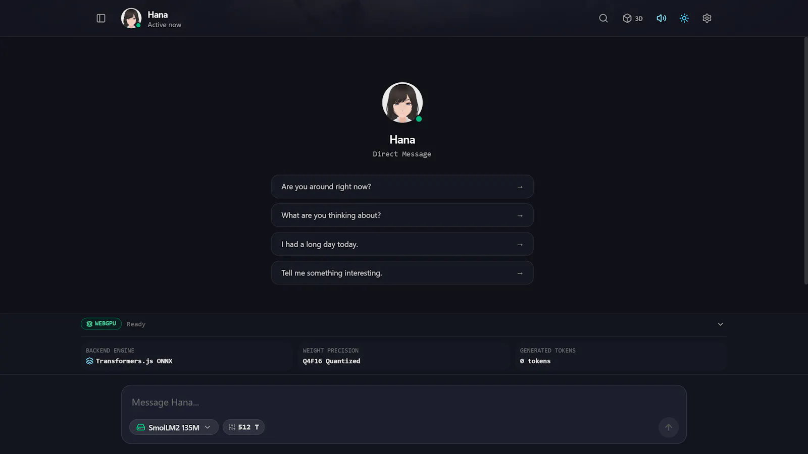 Hana screenshot 3