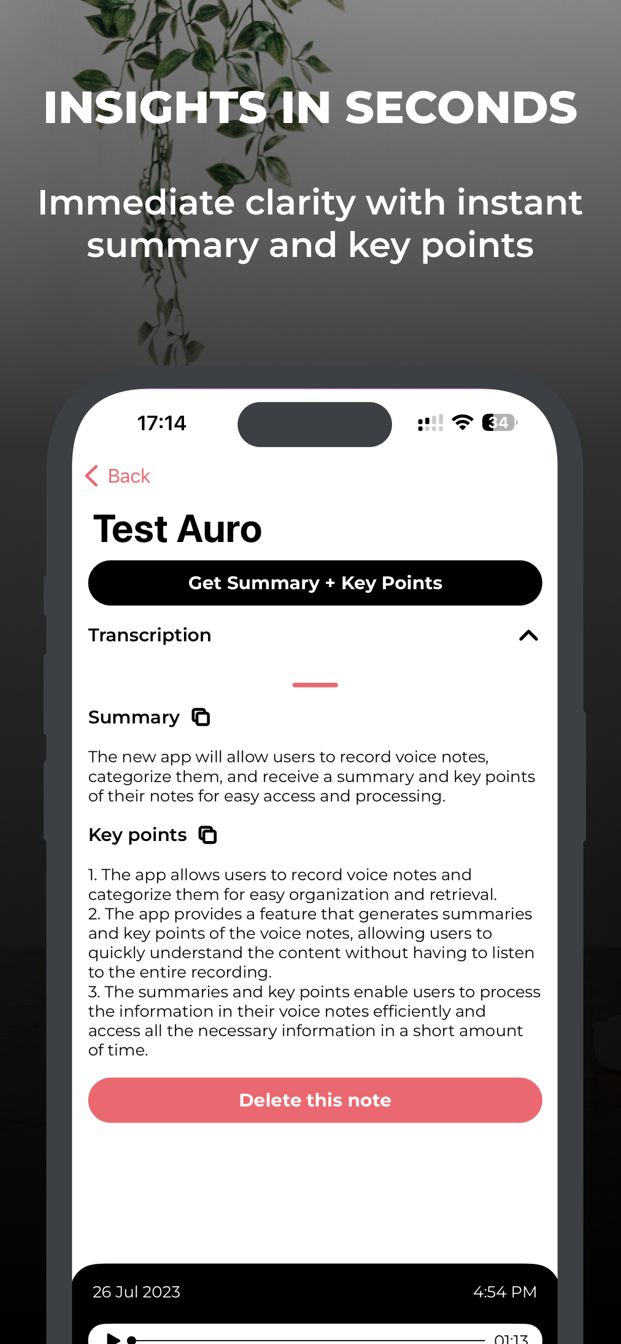 Auro - Voice memos summaries  media 3