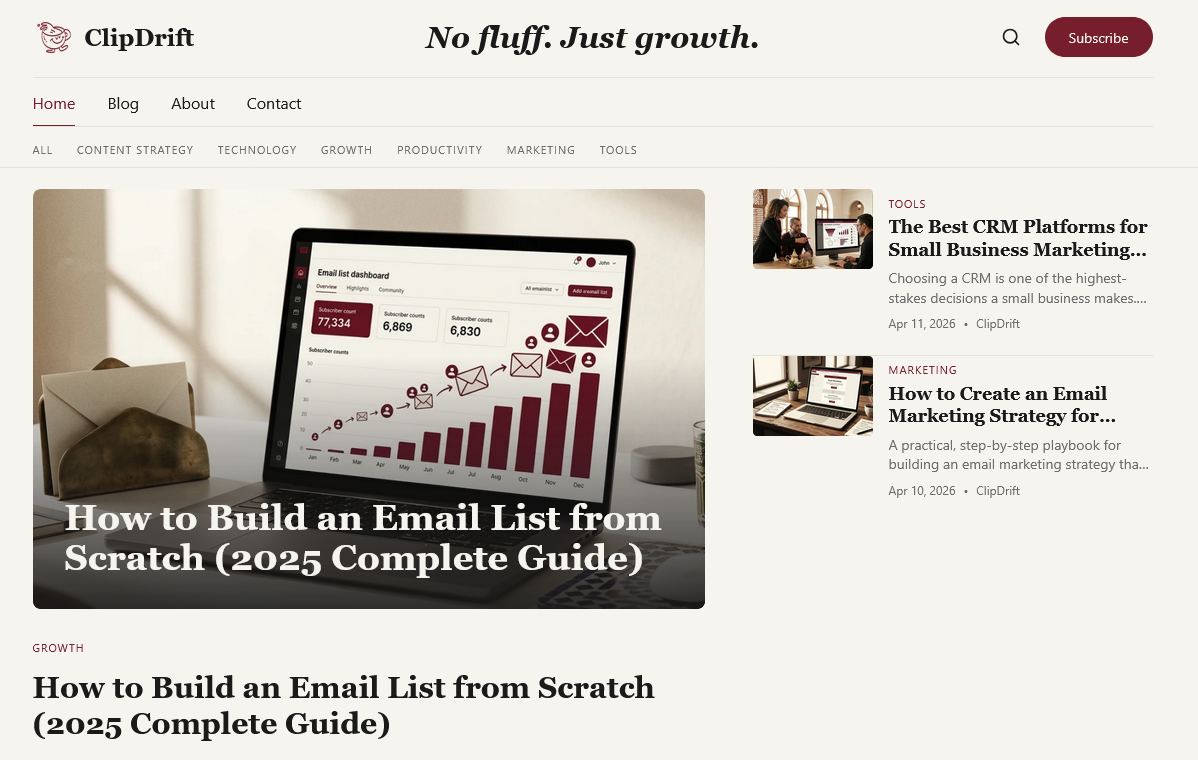 No fluff. Just growth. gallery image