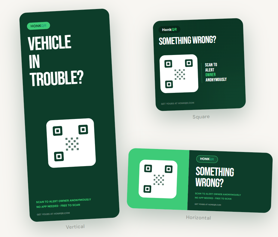 HonkQR - QR Car Sticker gallery image