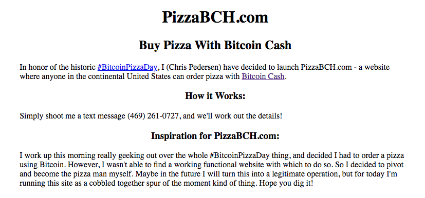 PizzaBCH.com -- Buy Pizza with Bitcoin Cash gallery image