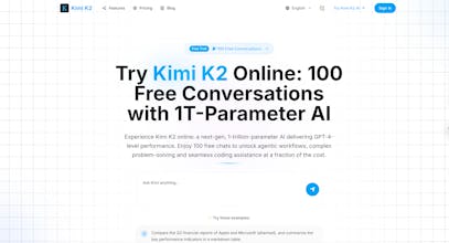 Online Kimi k2 AI gallery image