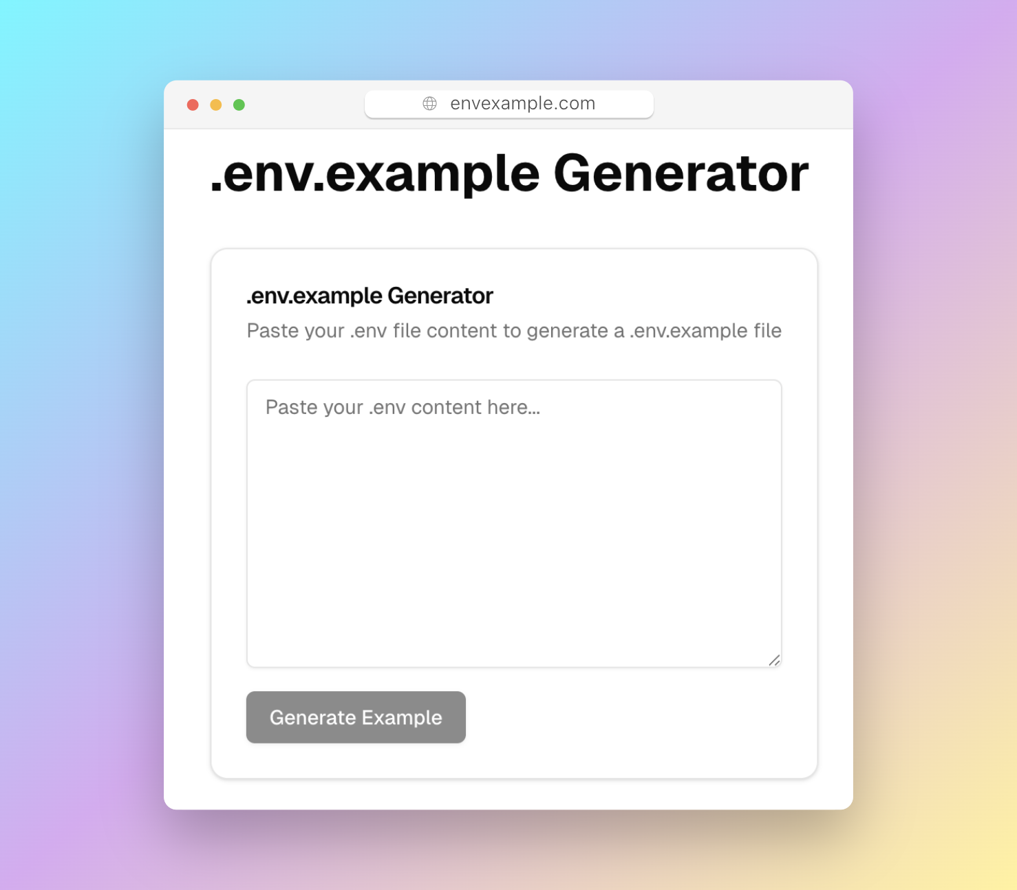 .env.example Generator gallery image