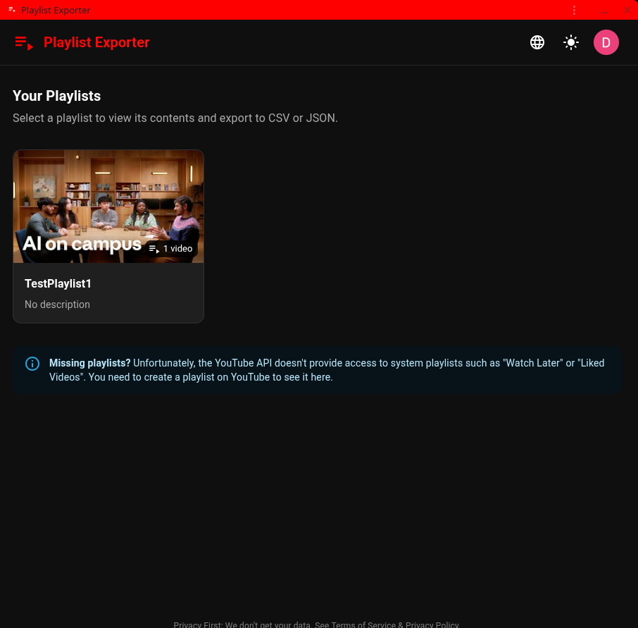 Playlist Exporter gallery image