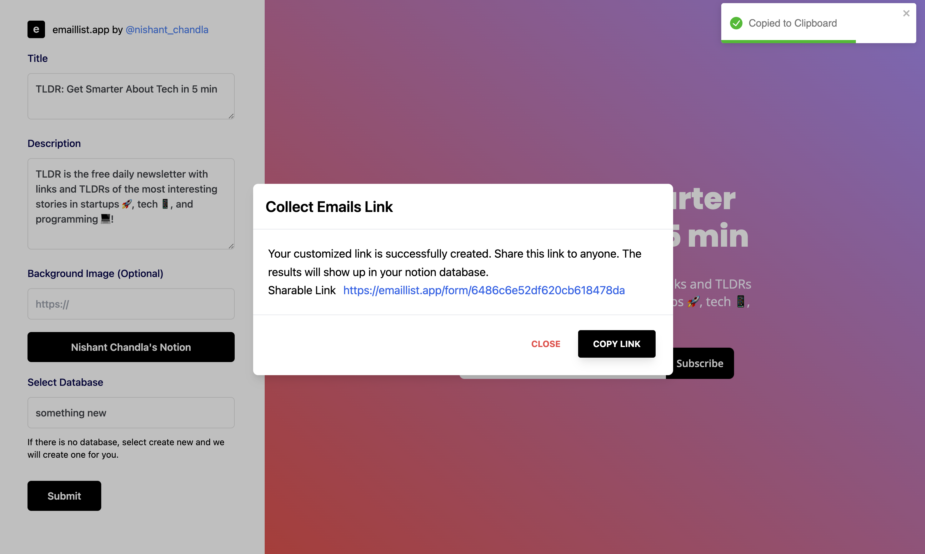 Mídia 2 de emaillist.app