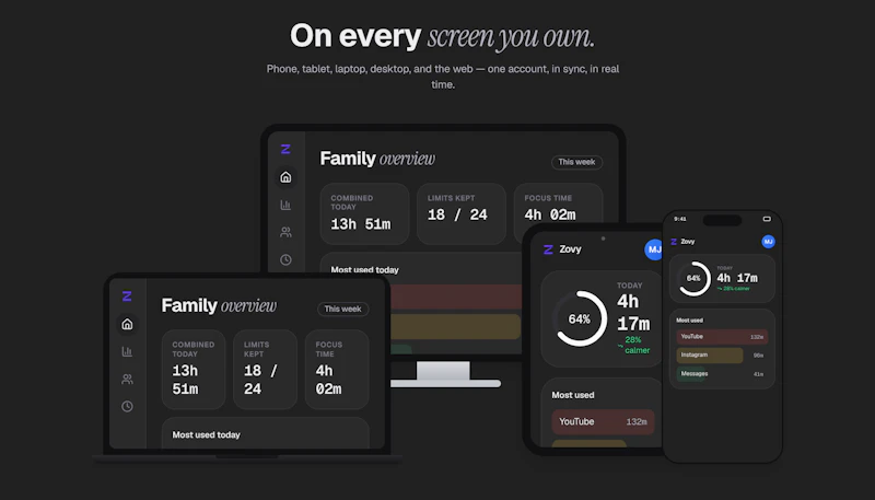 Zovy — Less screen, more life. screenshot 2