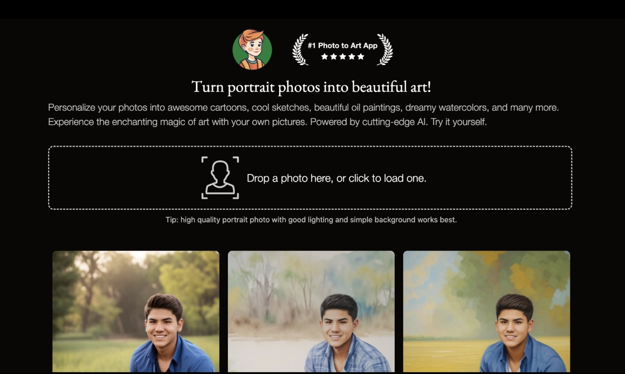 startuptile Portrait Art-Turn portrait photos into beautiful art!