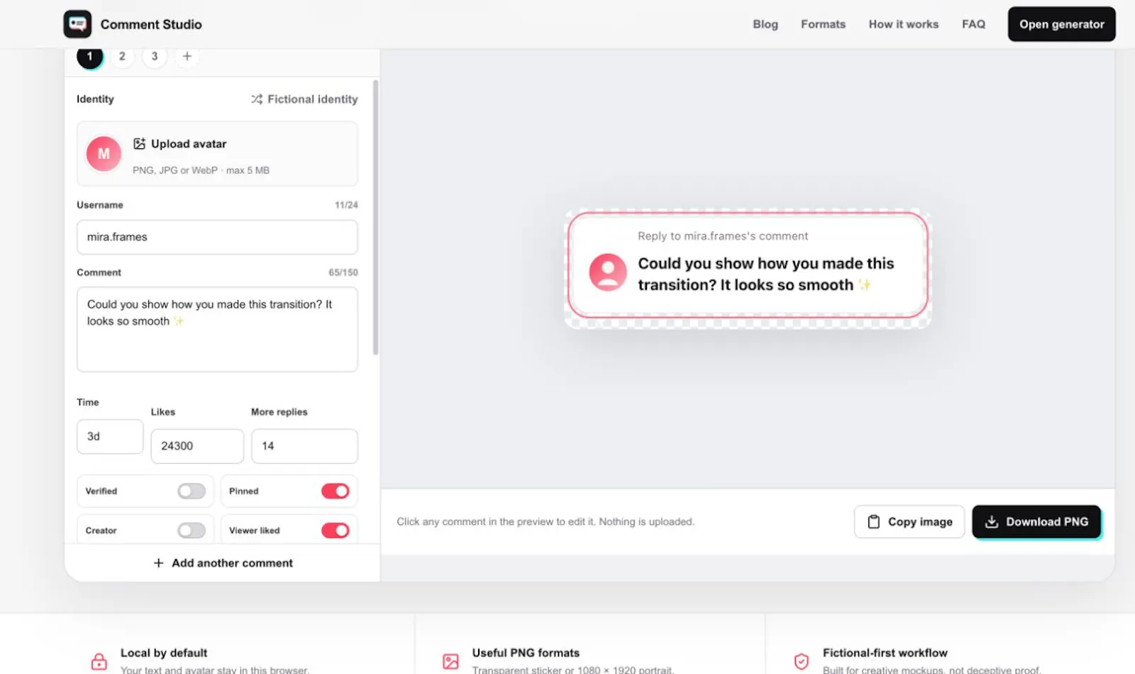 tiktok comment generator.com screenshot 1