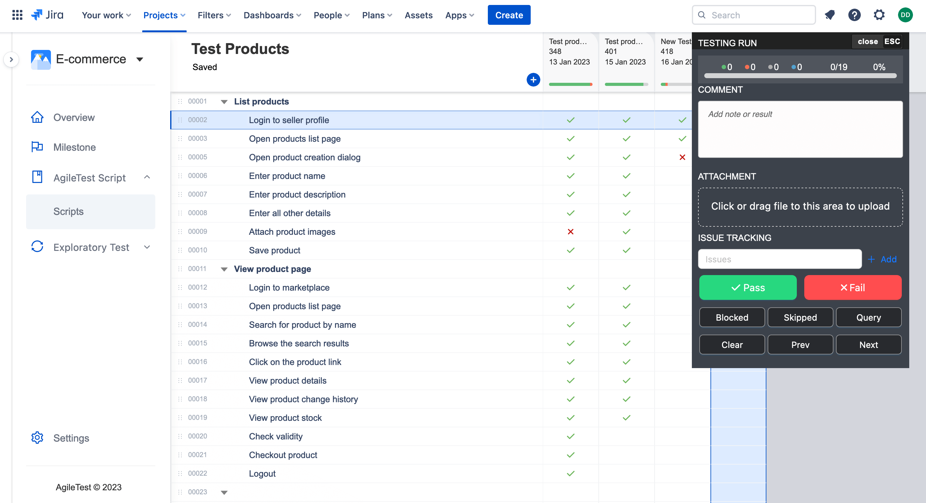 Média Gestion des tests Agiletest pour Jira 2