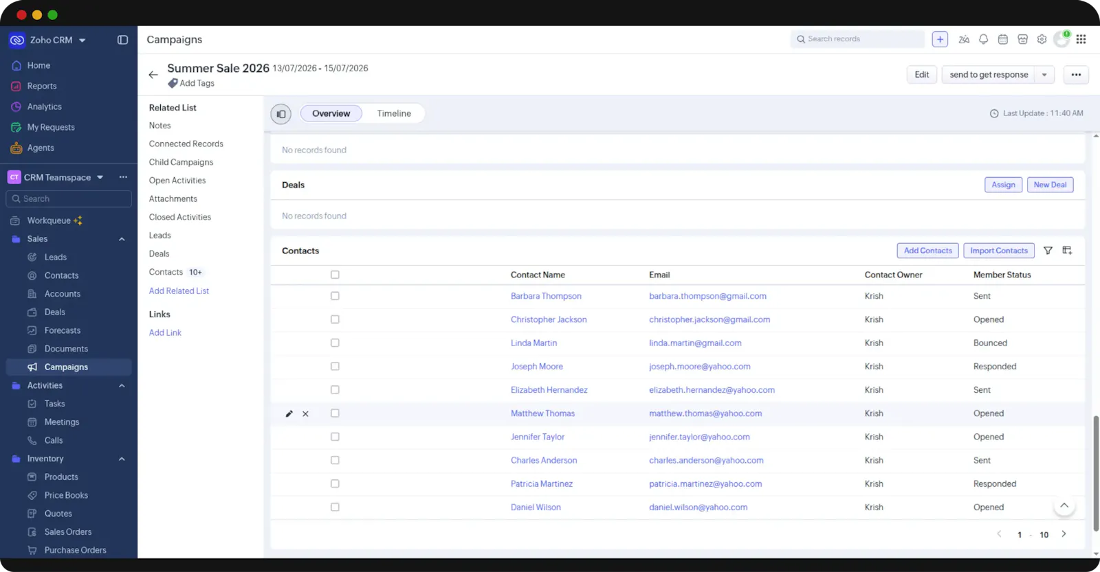 Mailchimp Extension for Zoho CRM screenshot 4