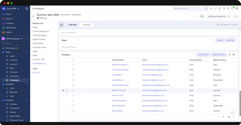 Mailchimp Extension for Zoho CRM screenshot 4