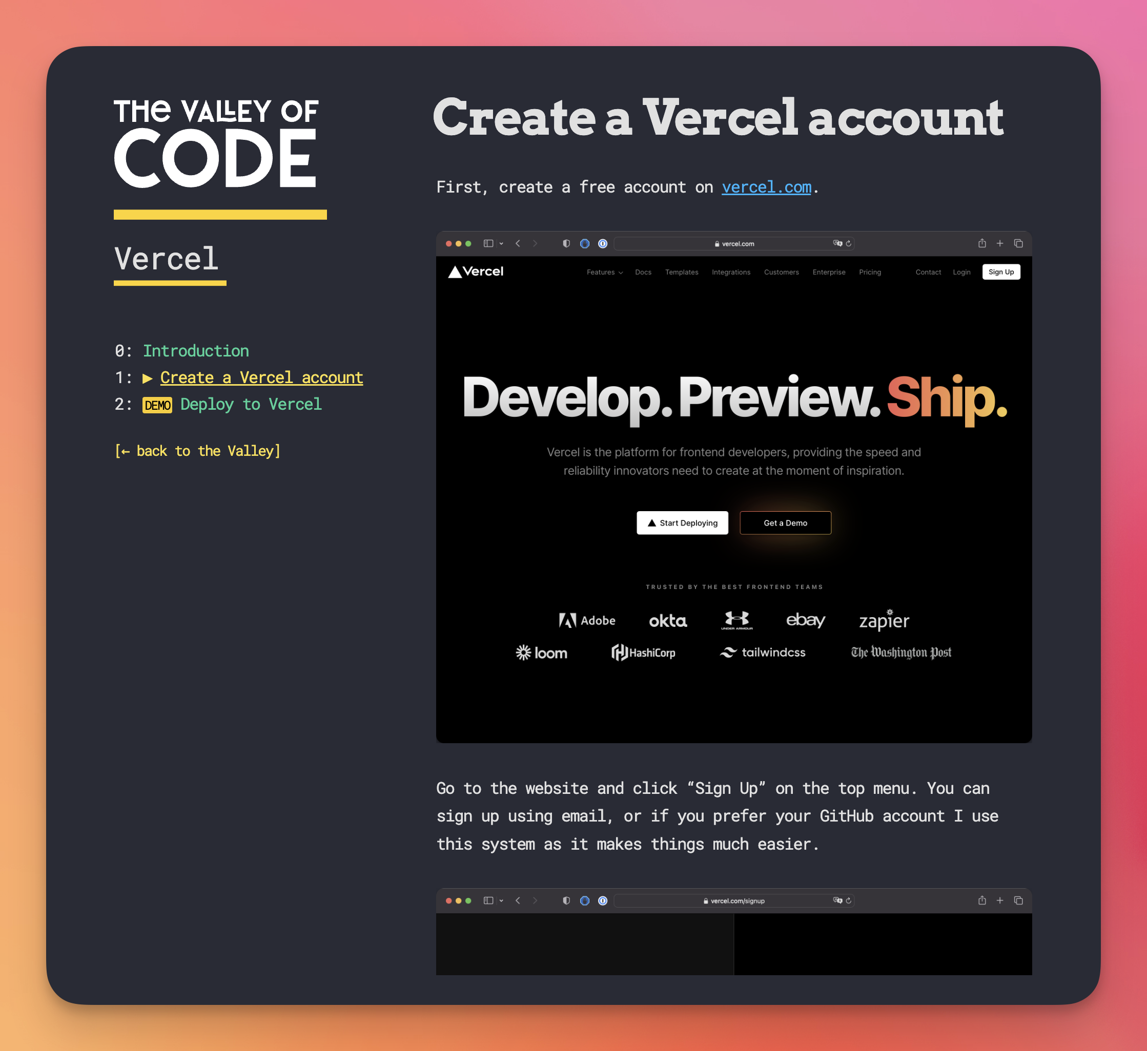 The Valley of Code media 2
