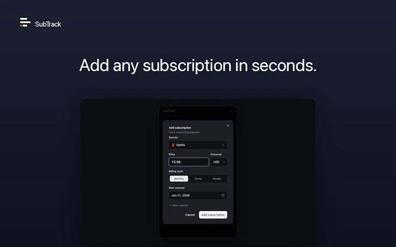 SubTrack screenshot 5