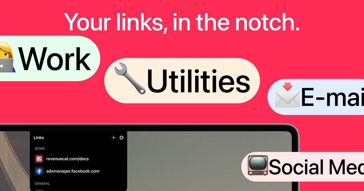 LinkNotch - Main product screenshot demonstrating key features and user interface