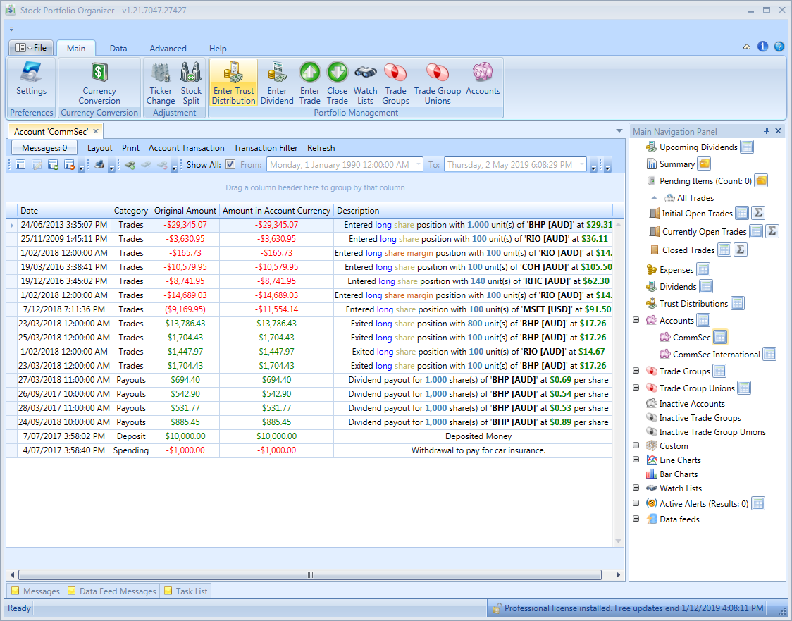 Stock Portfolio Organizer gallery image