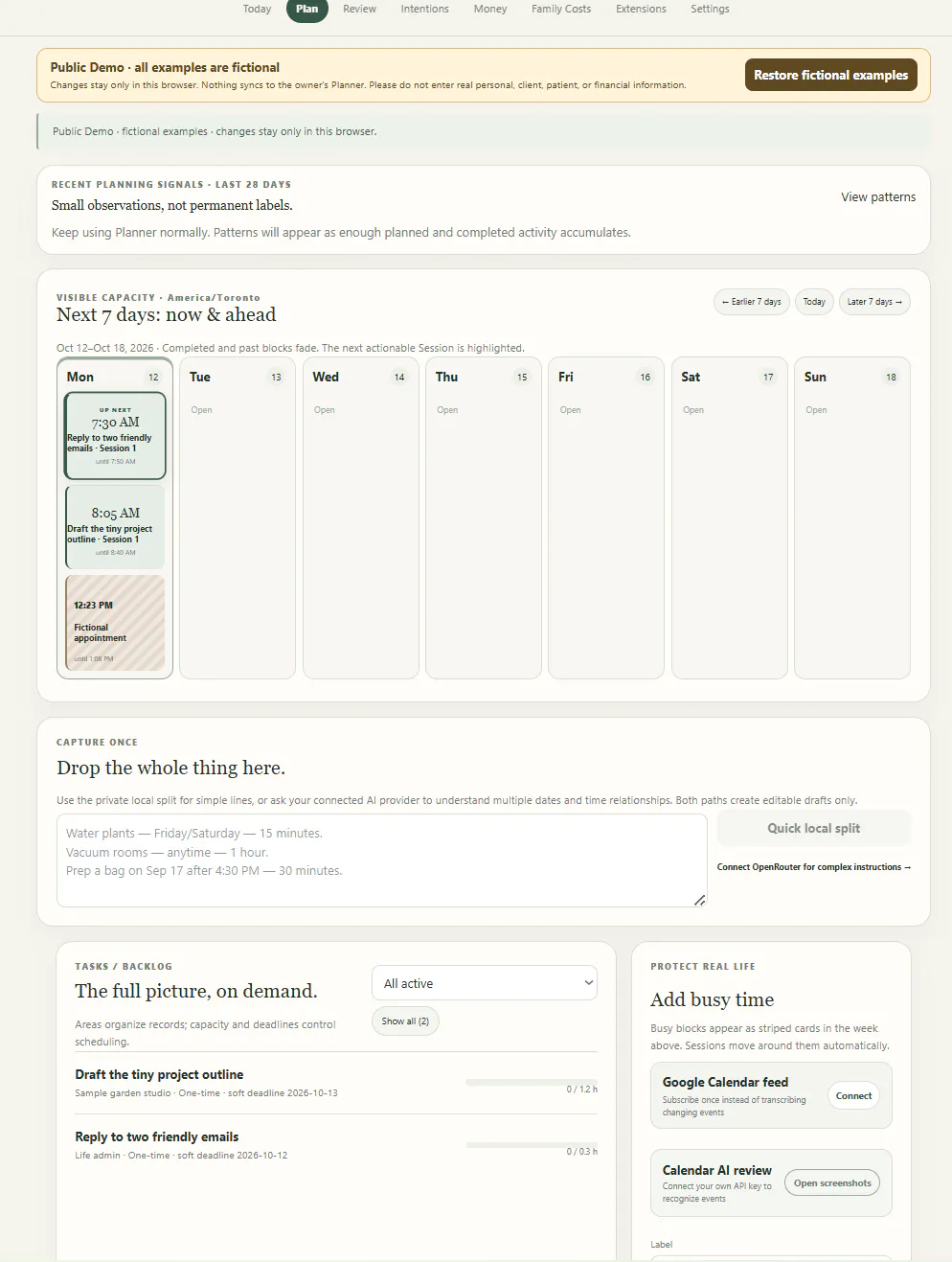 Burrowing Planner Demo gallery image