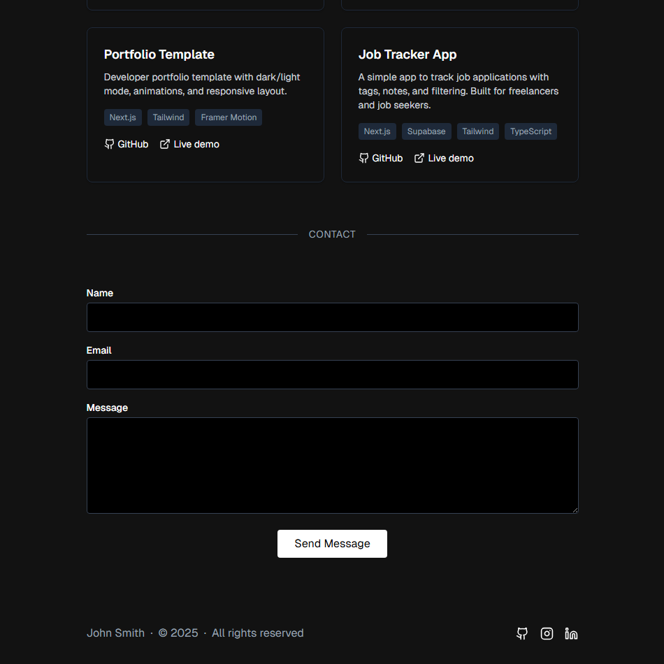 Developer Portfolio Template - BloomTPL - Portfolio template built with Next.js 15 and Tailwind CSS. media 4