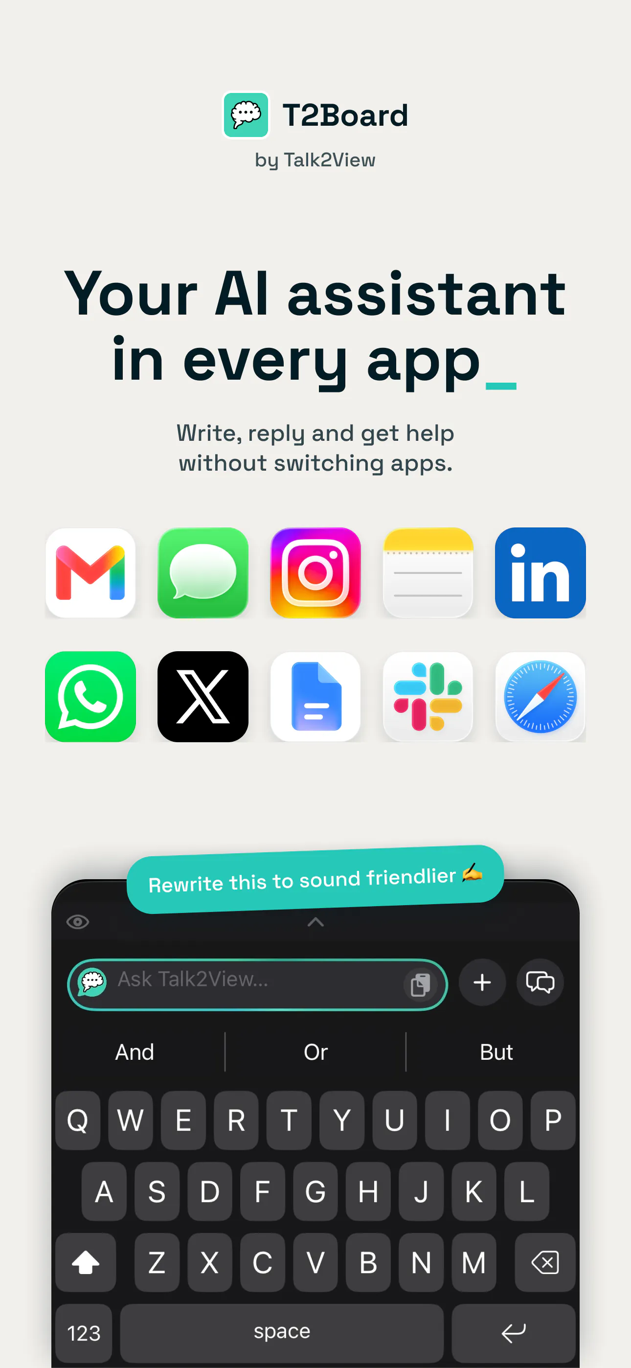 T2Board - Your AI assistant in every app 截图