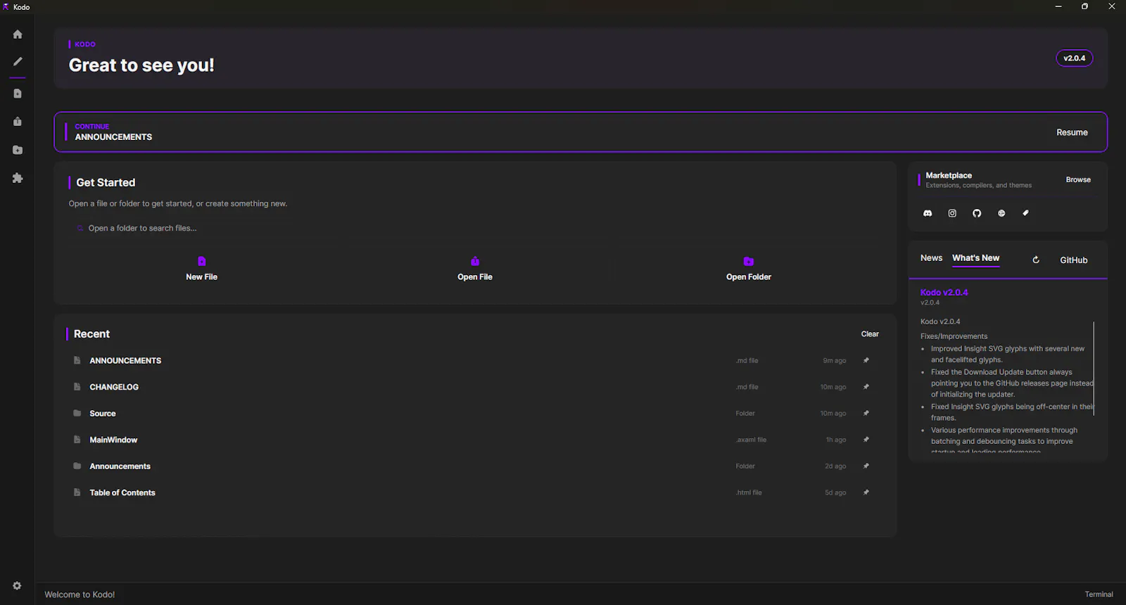 Kodo screenshot 1