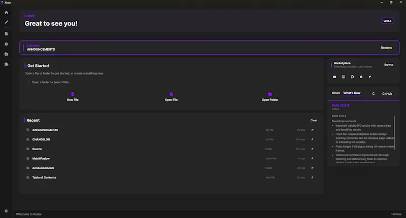 Kodo screenshot 1