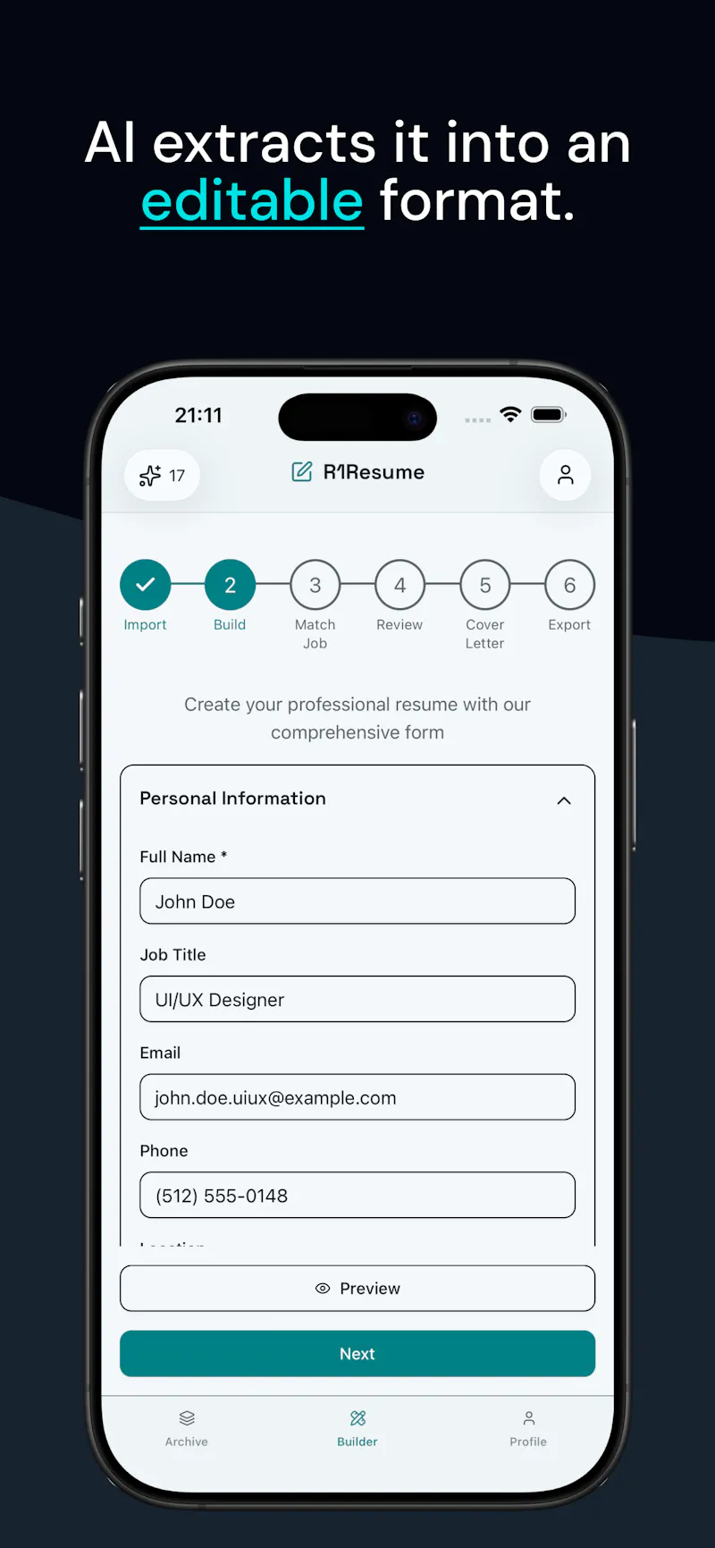 R1Resume screenshot 6