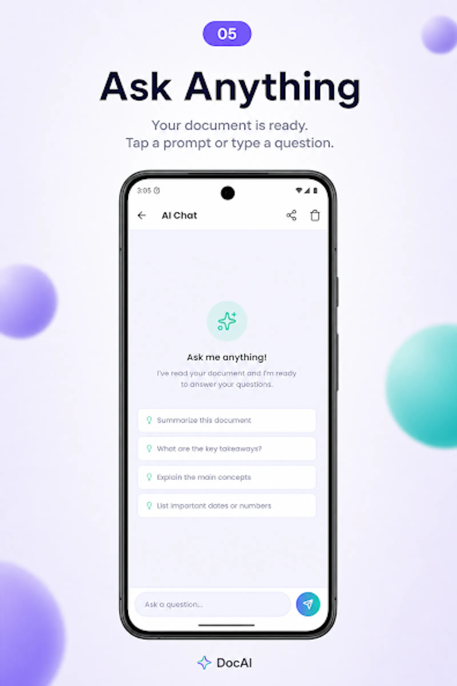 DocAI: PDF Summarizer & Chat screenshot 1