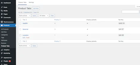 Simple Product Tabs For WooCommerce gallery image