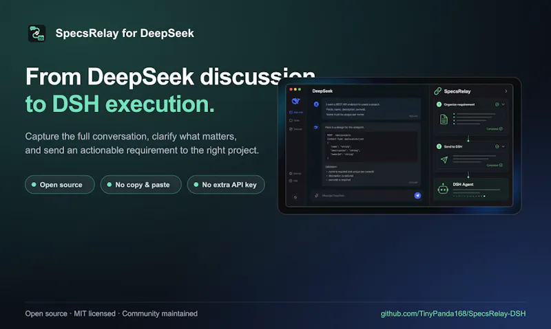 SpecsRelay for DeepSeek screenshot 1