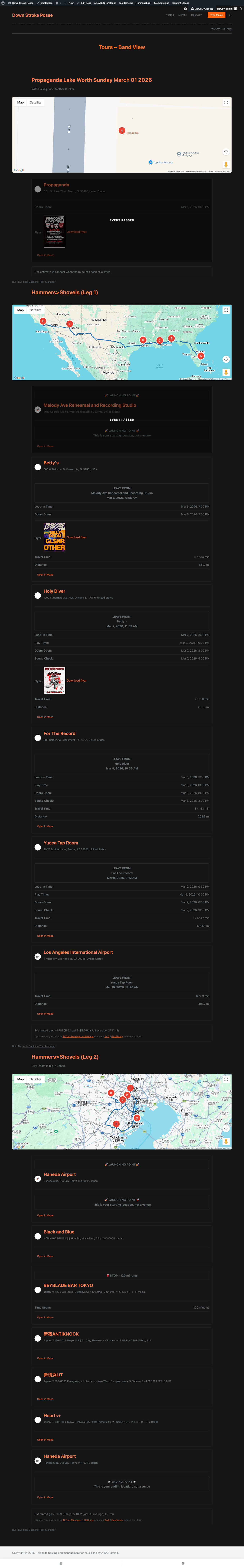 Indie Backline - Tour Manager - Screenshot 4 showing product features and functionality
