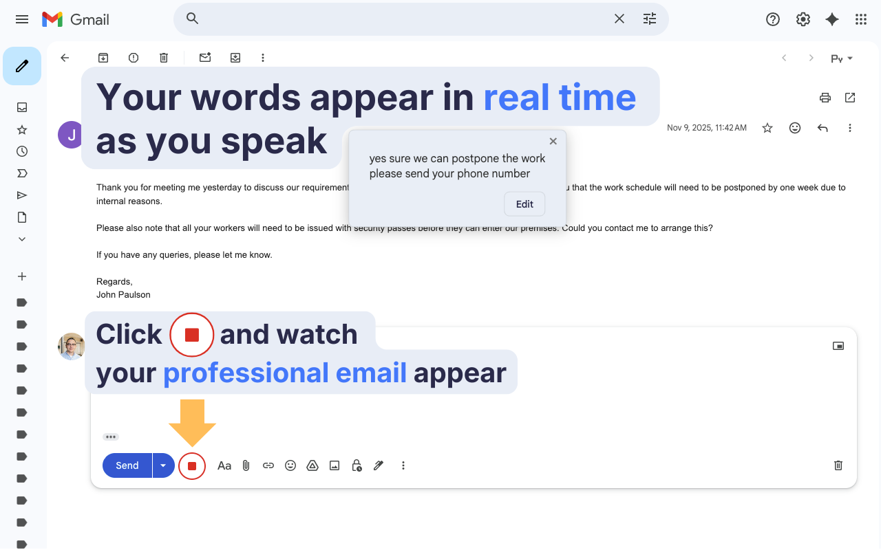 Speak2mail gallery image
