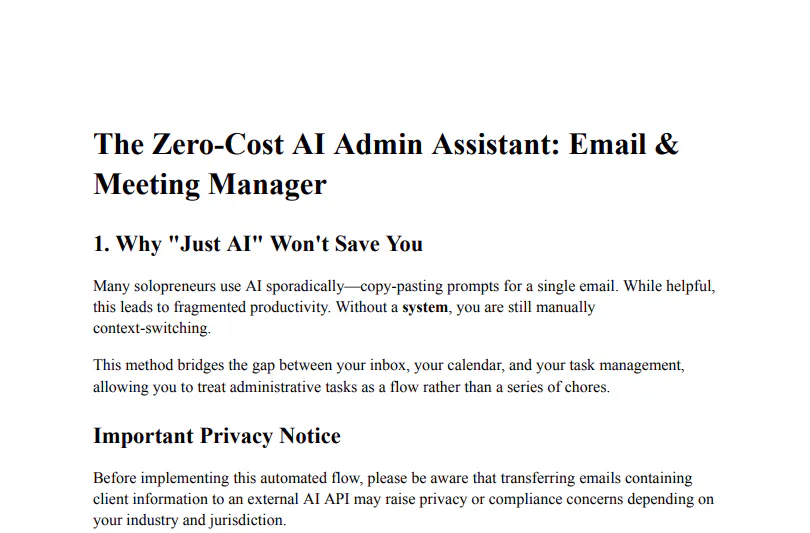 Zero-Cost AI Admin Assistant gallery image