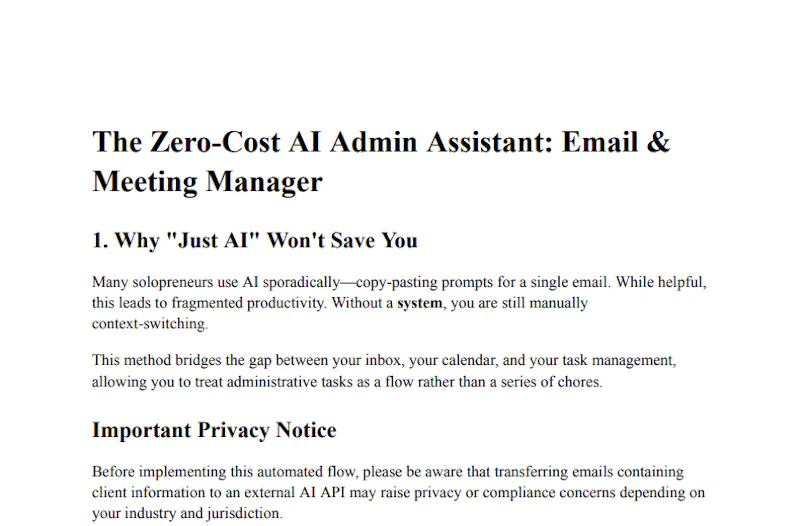 Zero-Cost AI Admin Assistant screenshot 2
