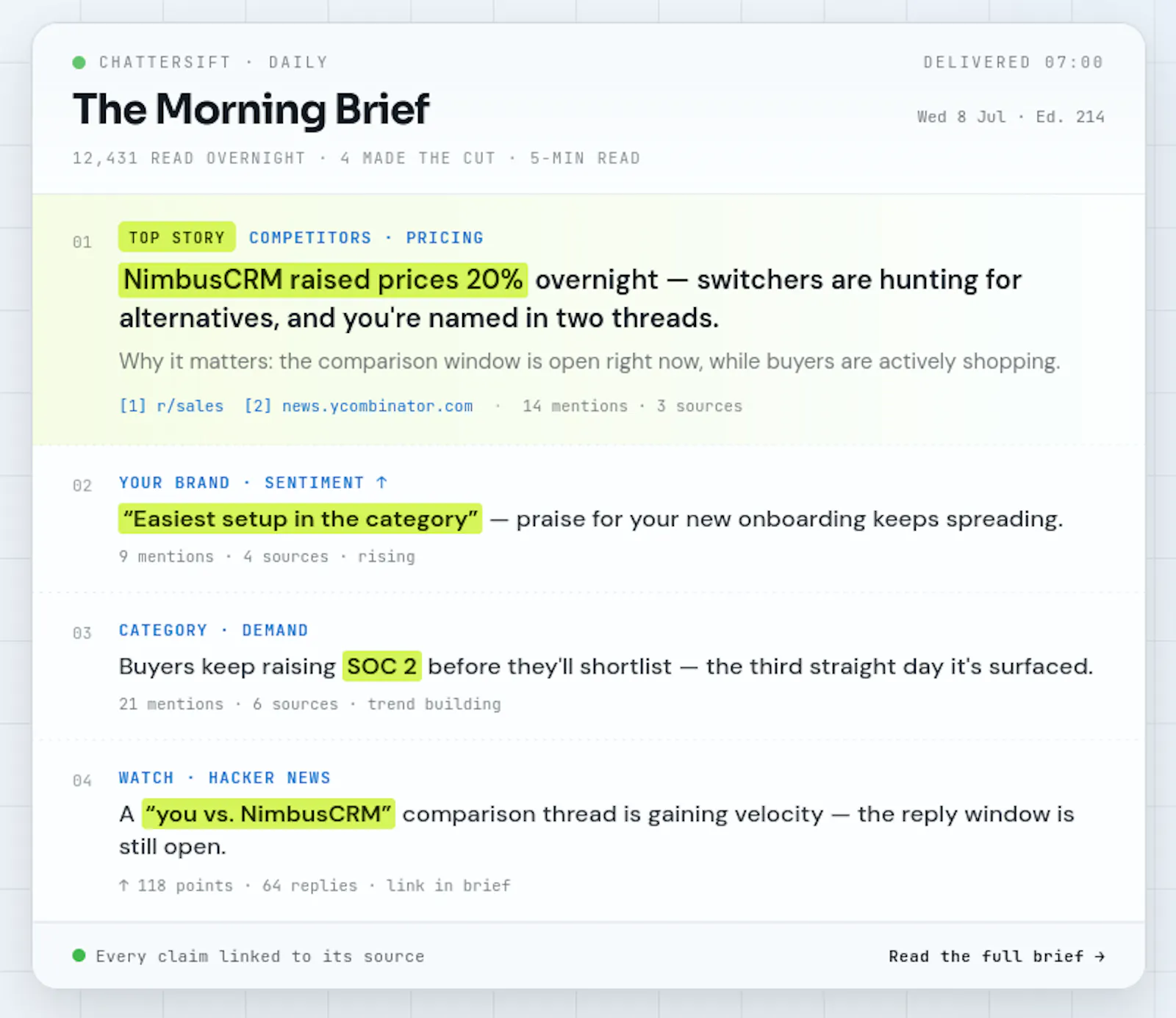 ChatterSift screenshot 1