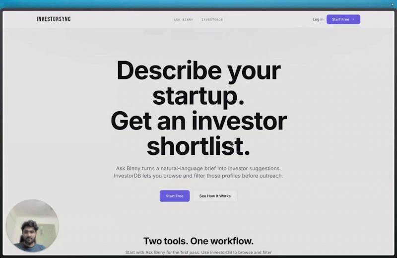 Investorsync screenshot 1 (video preview)