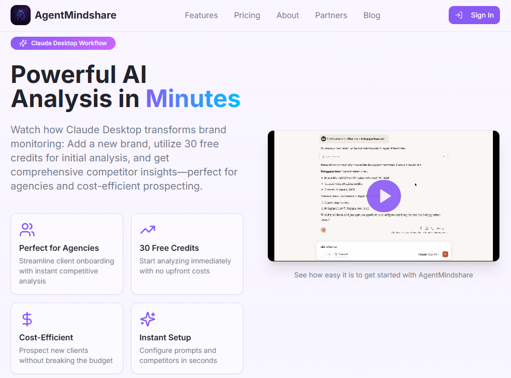 Agente Mindshare - Traccia e aumenta il tuo marchio in AI Risposte media 2
