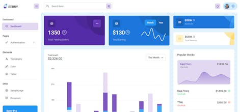 Berry: Free Admin Dashboard Template gallery image