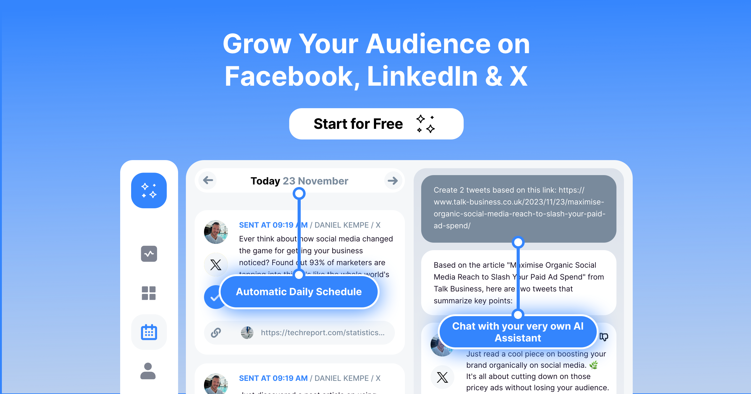 startuptile Quuu-Grow your audience on Facebook LinkedIn & X