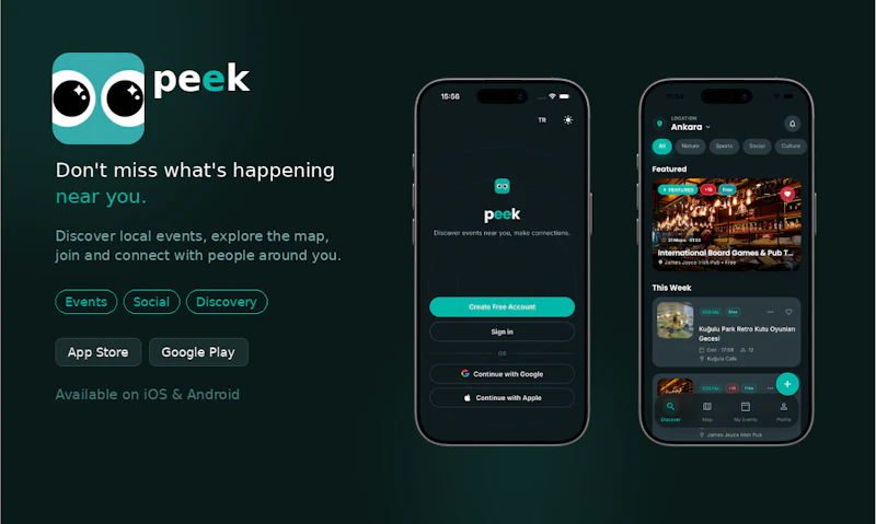 Peek: Discover Events screenshot 1