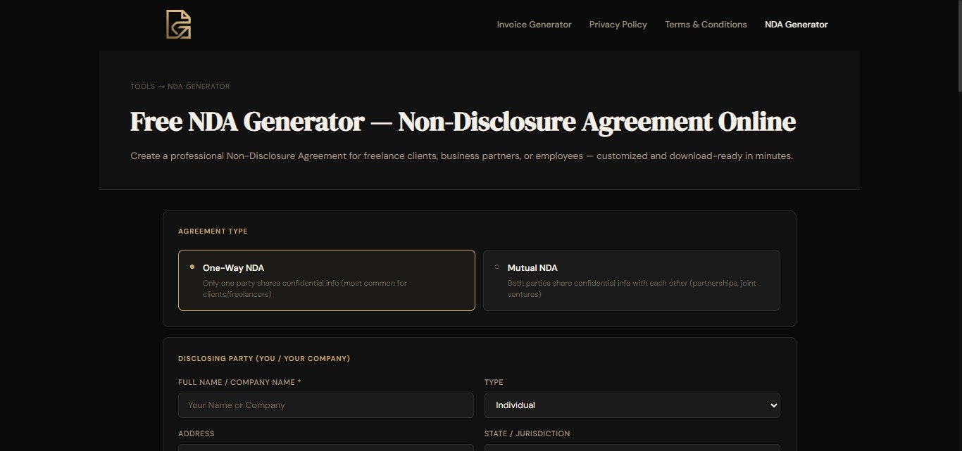 DocGen — Free Invoice Generator gallery image