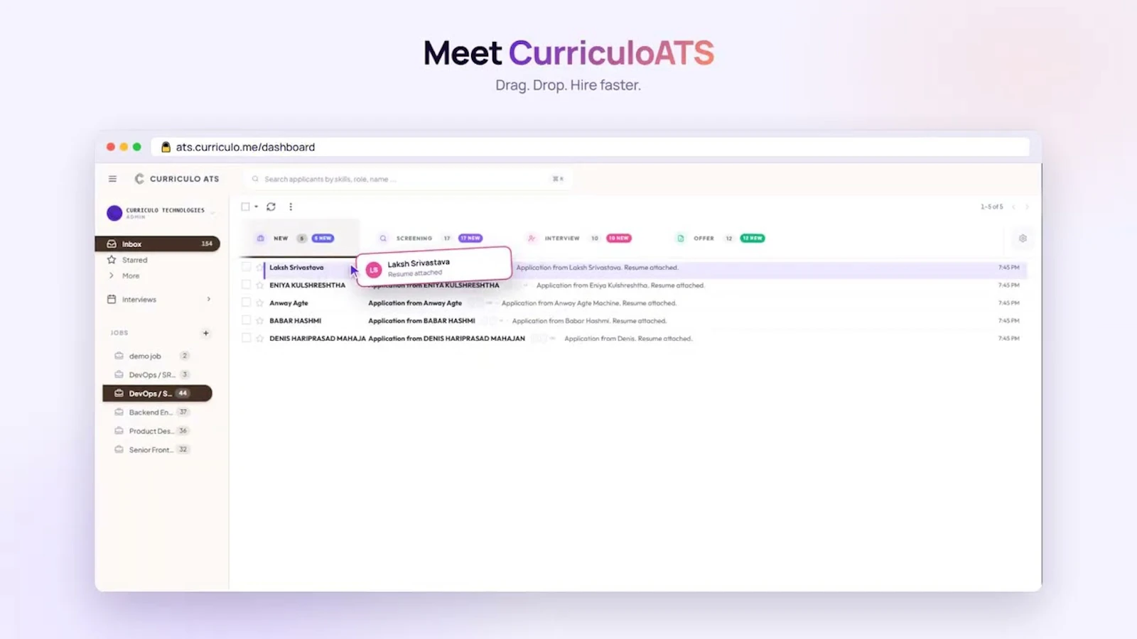 Curriculo ATS screenshot 1 (video preview)