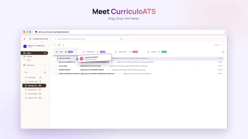 Curriculo ATS screenshot 1 (video preview)