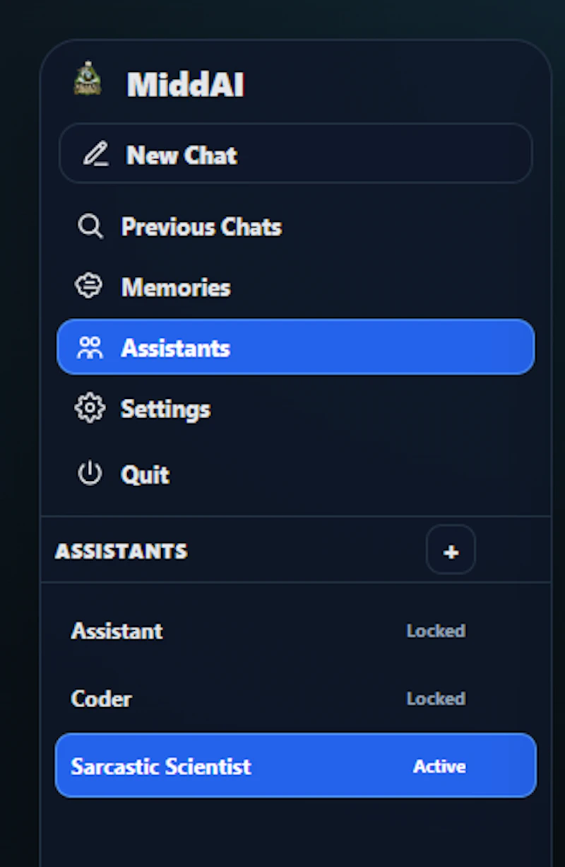 MiddAI - Free - Private - Userfriendly screenshot 2