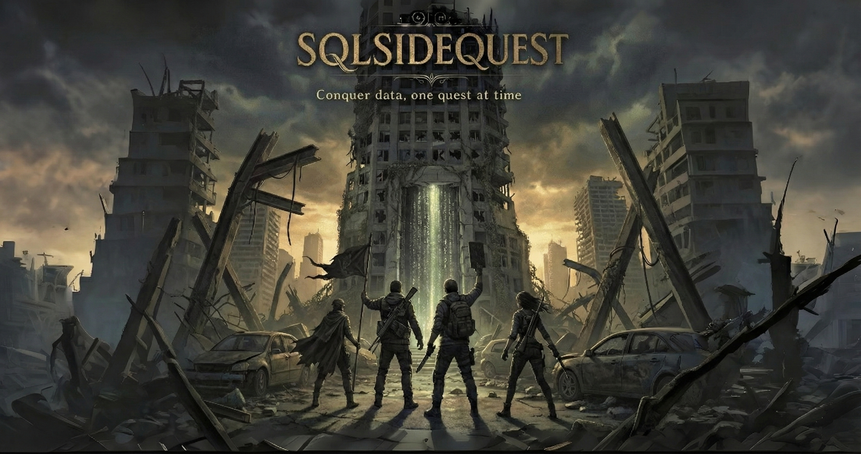 SQL SIDE QUEST - Product Hunt launch logo and brand identity