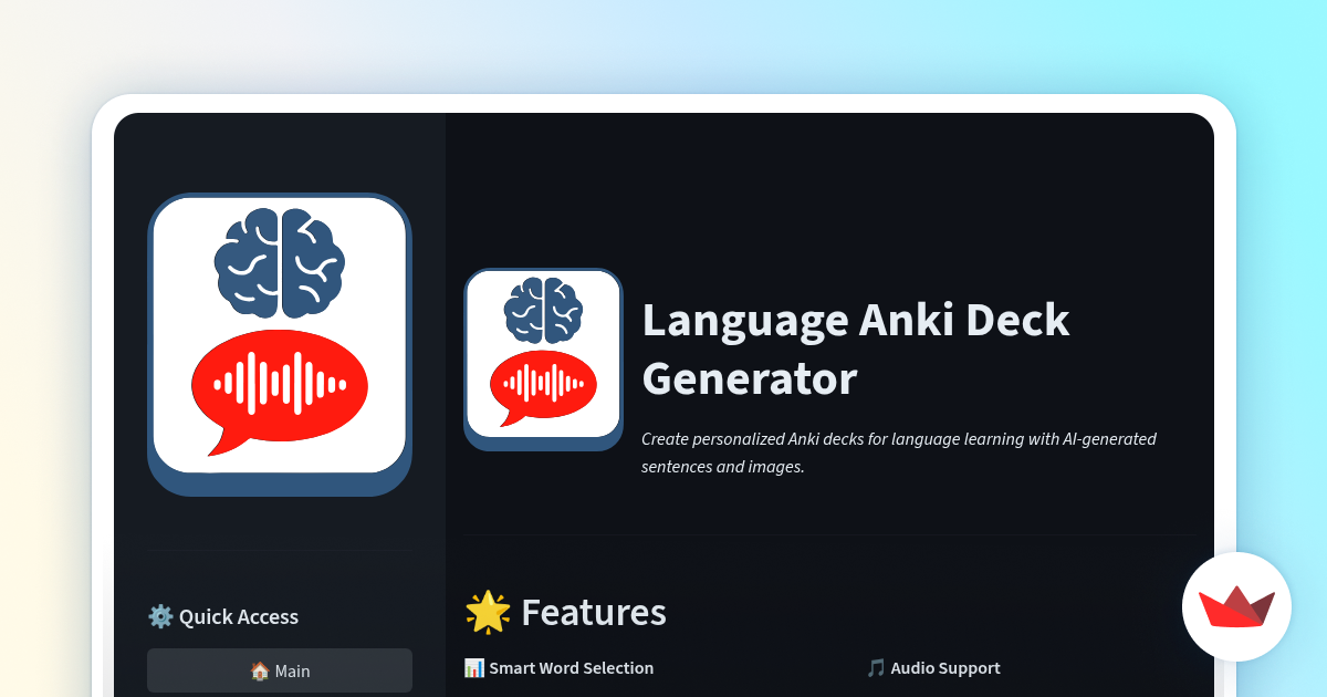 Language Anki Deck Generator gallery image