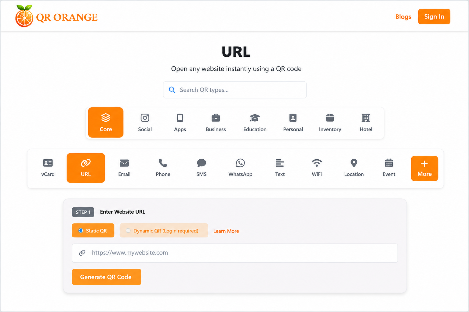 QR Orange gallery image