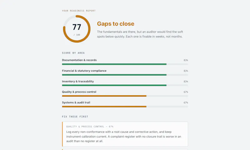 Factory Audit Readiness Score screenshot 4