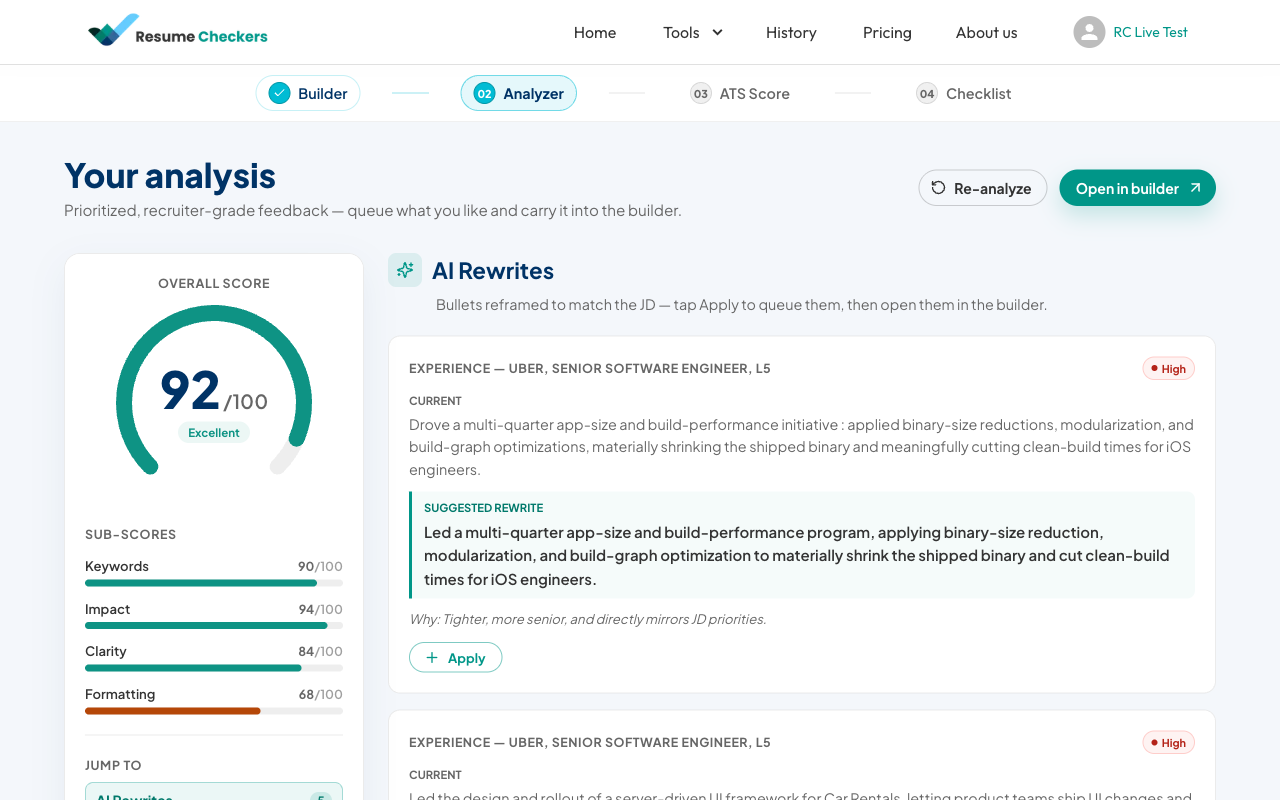 Resume Checkers gallery image