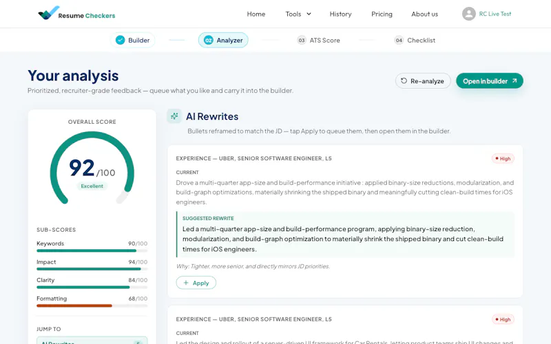Resume Checkers screenshot 3