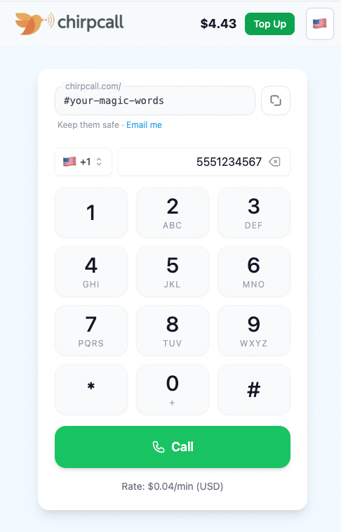 ChirpCall.com gallery image
